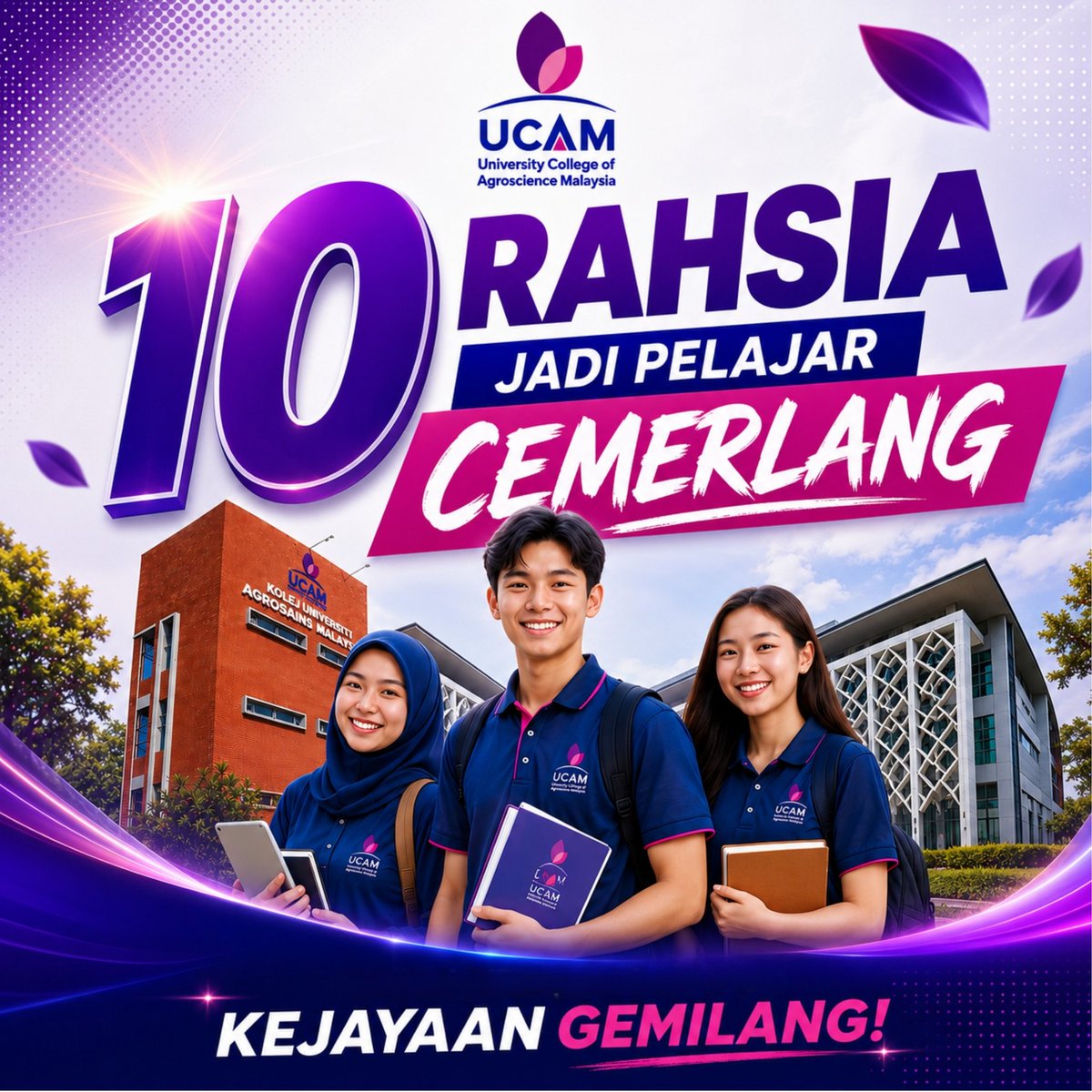 UCAM_Official's tweet photo. 10 Rahsia cemerlang 
🎯Betulkan niat kerana Allah
🕌 Menjaga solat
❤️ Menghormati guru &amp; ibu bapa
🤲 Memulakan belajar dengan doa
⏰ urus masa dengan baik
👥 Memilih kawan yang positif
📚 Konsisten mengulang kaji
📱 jauhi perkara melalaikan
💪 jaga kesihatan
🌟 tawakal kpd Allah https://t.co/0IGIOhEZcx