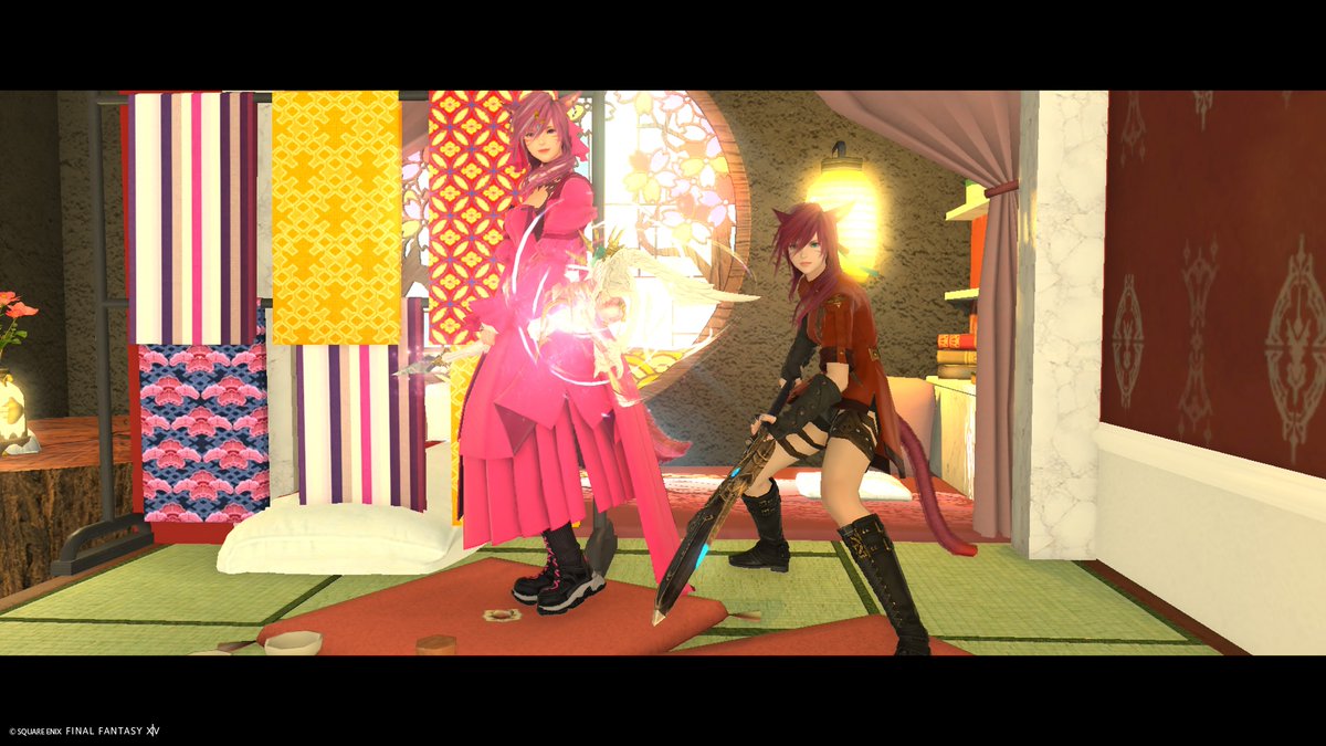 Firia_Room's tweet photo. #SntRP_FF14　久々に息抜きにお邪魔してきました

魔法（に憧れる物理）少女
と
（物理攻撃に徹底した）魔法少女
が語るのは殆ど食べ物の話

今回の一言　腹が減っては戦は出来ぬ https://t.co/qWPHacv10u