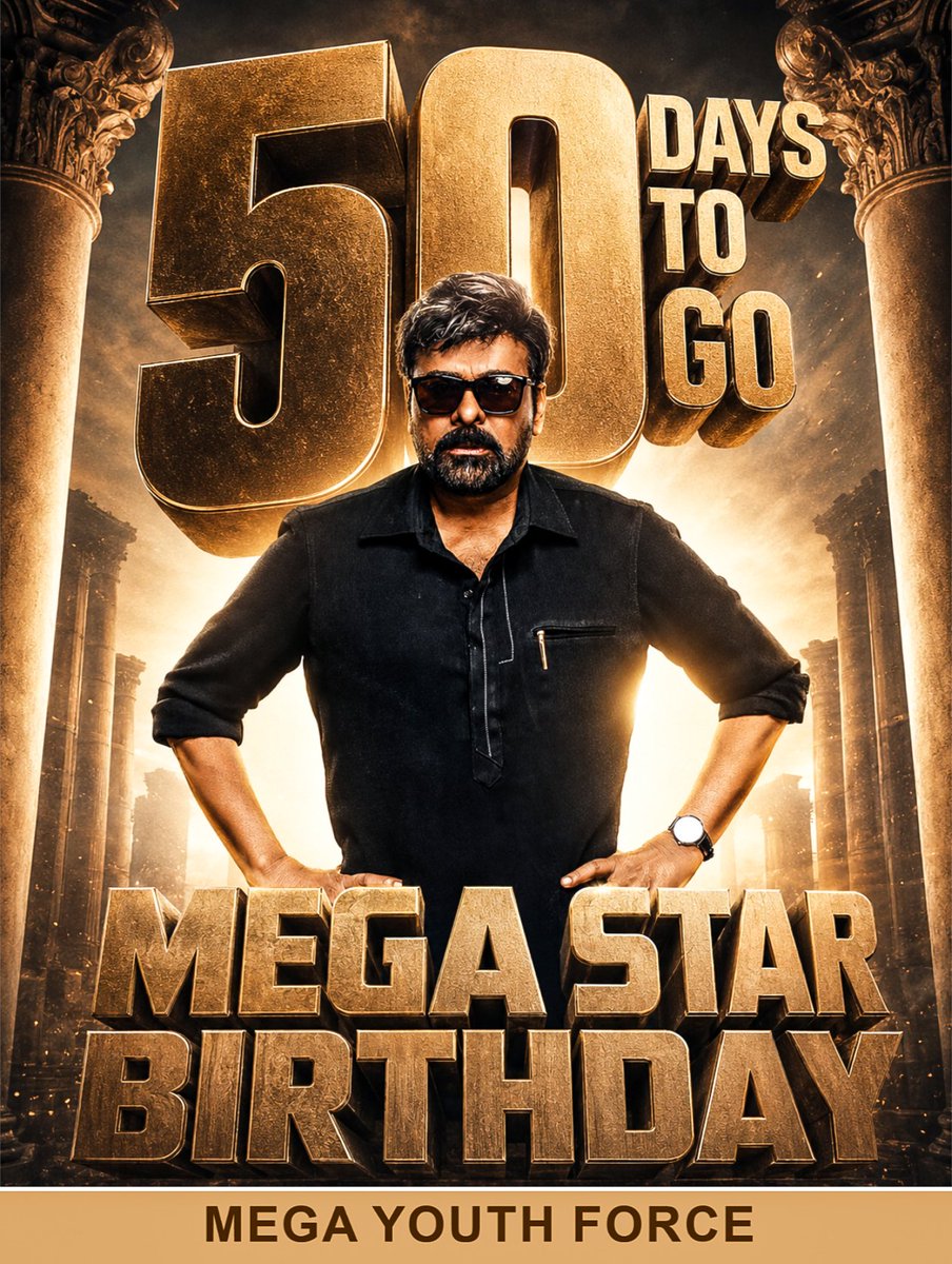 bobby_yedida's tweet photo. 5️⃣0️⃣ DAYS To Go For Birthday celebrations of Emperor of Entertainment, One and Only Mega Star @KChiruTweets garu ❤️‍🔥

Wishing Boss Of Masses #MegaStarChiranjeevi garu a very happy birthday in advance ♥️♥️

#50DaysToGoForMegaStarBDayCelebrations https://t.co/9I7vtrBAxJ