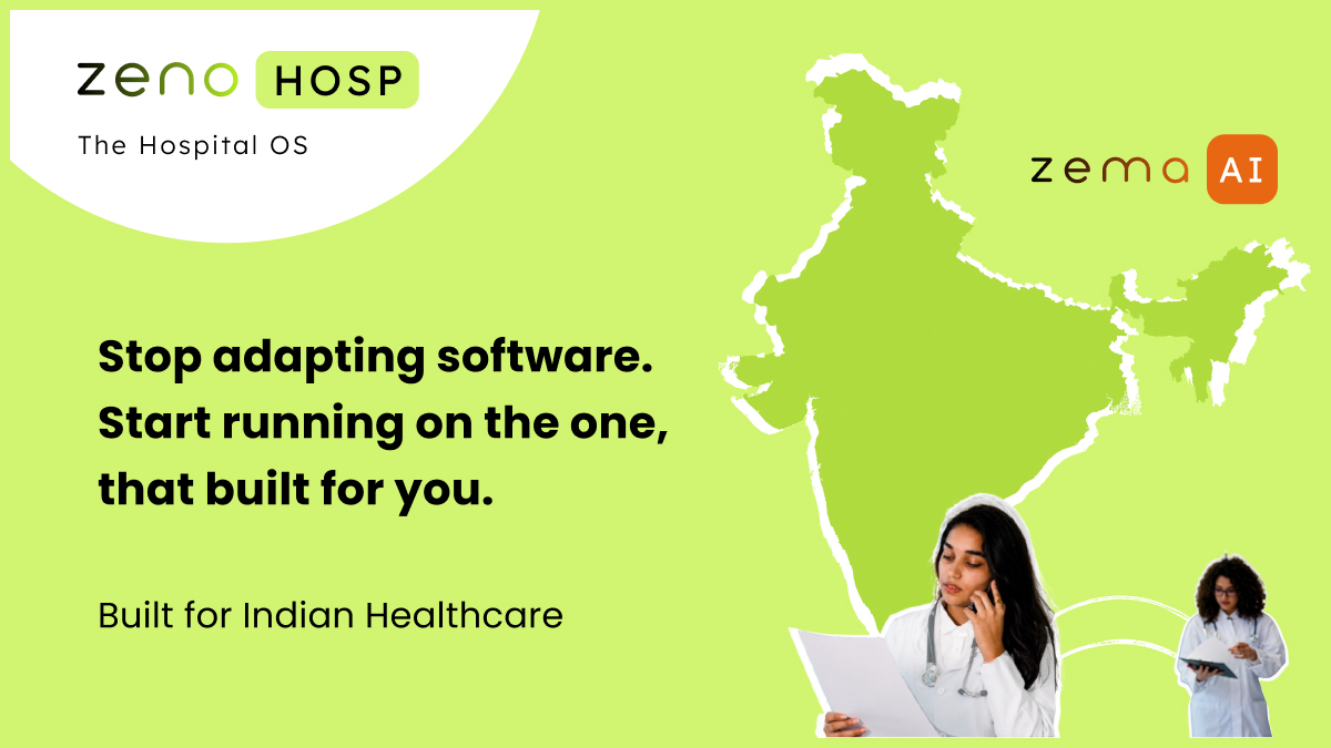 zenohosp's tweet photo. We built ZenoHosp the other way. Started with how Indian hospitals actually run, and built outward from there.
A few examples of what that actually means.

https://t.co/6dBEl2CpqC https://t.co/j4tE4KEVtL