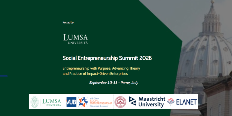 UniLUMSA's tweet photo. Il 10 e 11 settembre l’Università LUMSA ospita, presso la sede di Piazza delle Vaschette, il Social Entrepreneurship Summit 2026 – Entrepreneurship with Purpose, Advancing Theory and Practice of Impact-Driven Enterprises. Un appuntamento internazionale dedicato al confronto tra accademici, professionisti, imprenditori sociali e istituzioni sui modelli di impresa orientati all’impatto sociale e allo sviluppo di ecosistemi più sostenibili e resilienti.

Per scoprire il programma completo: https://t.co/mMLAptqJw8
