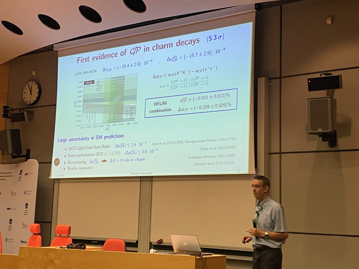 rothkopfAK's tweet photo. Final plenary talk today at #ConfXVII @uniwroc  by Antonio Pich (@IFICorpuscular) with an overview of flavor anomalies. Deviations between experiment and theory that may lead the way towards beyond the standard model physics. Careful uncertainty quantification key. https://t.co/rteTchxwRX