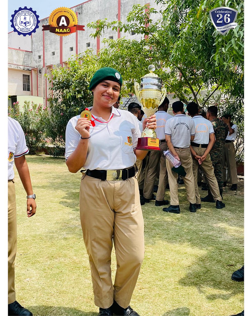 rkgit_'s tweet photo. She will now be representing UP 37 BN NCC  and RKGIT in the IGC camp.
𝙅𝙖𝙞 𝙃𝙞𝙣𝙙

#NCC #RKGITGhaziabad #CampusLife #IndianArmy #UniformPride #StudentSuccess #EngineeringInstitute #btechcollege #UttarPradesh https://t.co/yfmSCtjOXD