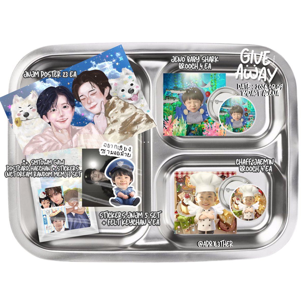 april3ther's tweet photo. retweet juseyong❗️

★ JNJM poster 23 EA.
★ Special gift (random) 1 EA.
JNJM brooch / stickers / felt keychain / freebies form smtown

🗓️09.08.26
Exchange DM .*+•
 #NCTJNJM_FANMEETING_TOUR #NCTJNJM_FANMEETING_TOUR_DUALIT https://t.co/MYeGO1QDbI