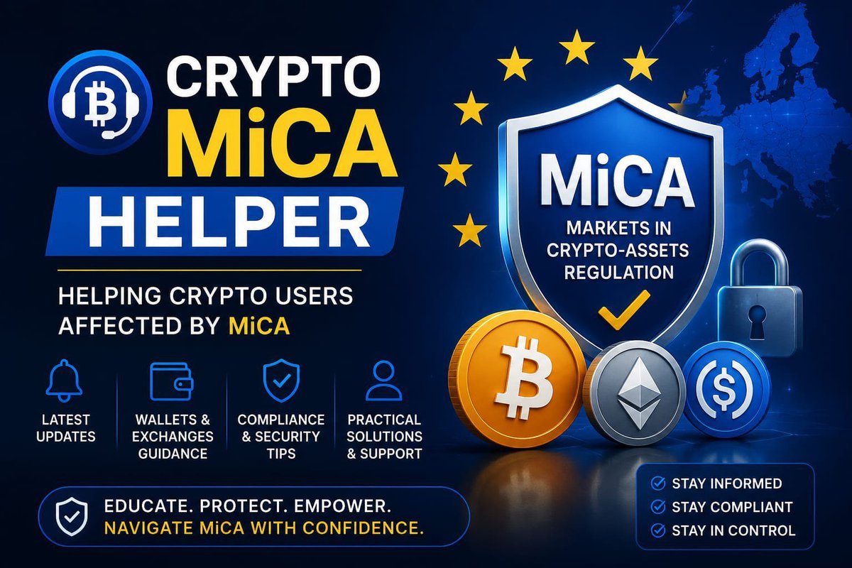 nayy23k's tweet photo. 🚨 Is your crypto wallet or exchange account affected by #MiCA compliance? If your account has been suspended, restricted, or you're unable to access certain services, we may be able to help you understand your options and next steps.

📩 DM for assistance
#Mica #Crypto #EUCrypto https://t.co/jmWaGI0aIS