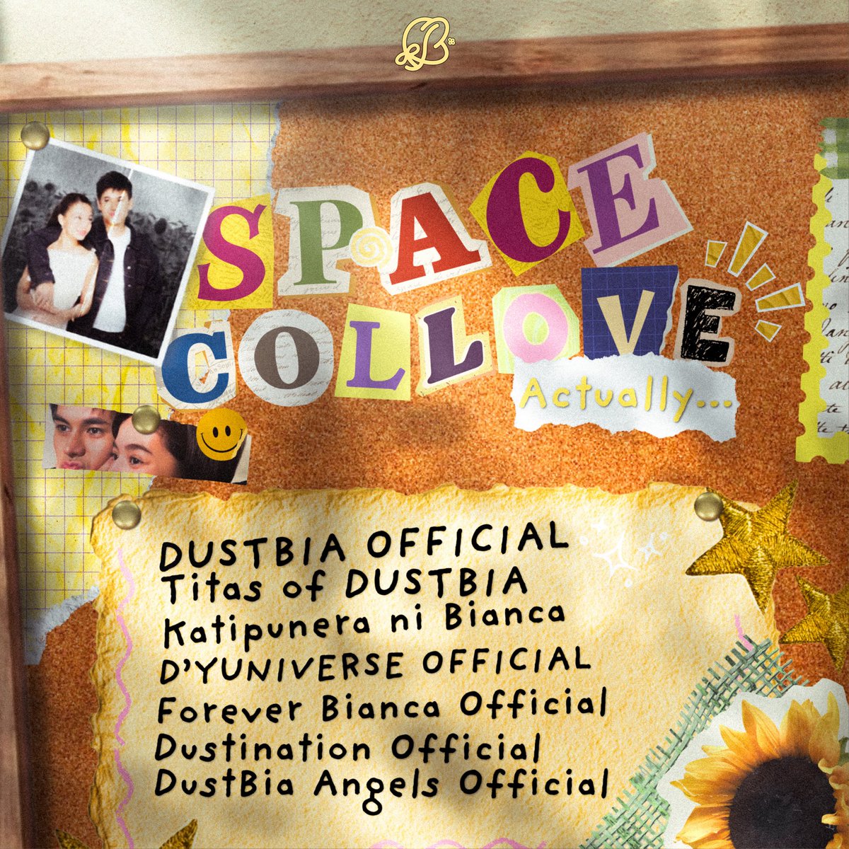 dusbiofc's tweet photo. 𝐒𝐏𝐀𝐂𝐄 𝐂𝐎𝐋𝐋𝐎𝐕𝐄, 𝐀𝐂𝐓𝐔𝐀𝐋𝐋𝐘… 💛

Because the best way to support #DustBia is 𝙩𝙤𝙜𝙚𝙩𝙝𝙚𝙧.

Cheffies, join us 𝘁𝗼𝗻𝗶𝗴𝗵𝘁 𝗮𝘁 𝟴:𝟯𝟬 𝗣𝗠 for a 𝘀𝗽𝗲𝗰𝗶𝗮𝗹 𝗫 𝗦𝗽𝗮𝗰𝗲 as we collaborate with fellow 𝗗𝘂𝘀𝘁𝗕𝗶𝗮, 𝗗𝘂𝘀𝘁𝗶𝗻, 𝗮𝗻𝗱 𝗕𝗶𝗮𝗻𝗰𝗮 𝗳𝗮𝗻𝗯𝗮𝘀𝗲𝘀. Let’s share updates, exchange ideas, and unite as one community as we count down to 𝗗𝘂𝘀𝘁𝗕𝗶𝗮 𝗟𝗼𝘃𝗲, 𝗔𝗰𝘁𝘂𝗮𝗹𝗹𝘆

We’ll also be talking about our ongoing donation drive and the different ways you can help make this fancon even more meaningful. Whether it’s through donations, ticket support, or simply believing in what we’re building together, every effort matters.

Different fanbases, one conversation, one community, and one shared goal—to make 𝗗𝘂𝘀𝘁𝗕𝗶𝗮 𝗟𝗼𝘃𝗲, 𝗔𝗰𝘁𝘂𝗮𝗹𝗹𝘆 a celebration worthy of everyone who’s been part of the journey.

See you 𝘁𝗼𝗻𝗶𝗴𝗵𝘁 𝗮𝘁 𝟴:𝟯𝟬 𝗣𝗠 at 𝗦𝗣𝗔𝗖𝗘 𝗖𝗢𝗟𝗟𝗢𝗩𝗘, 𝗔𝗖𝗧𝗨𝗔𝗟𝗟𝗬… 💛