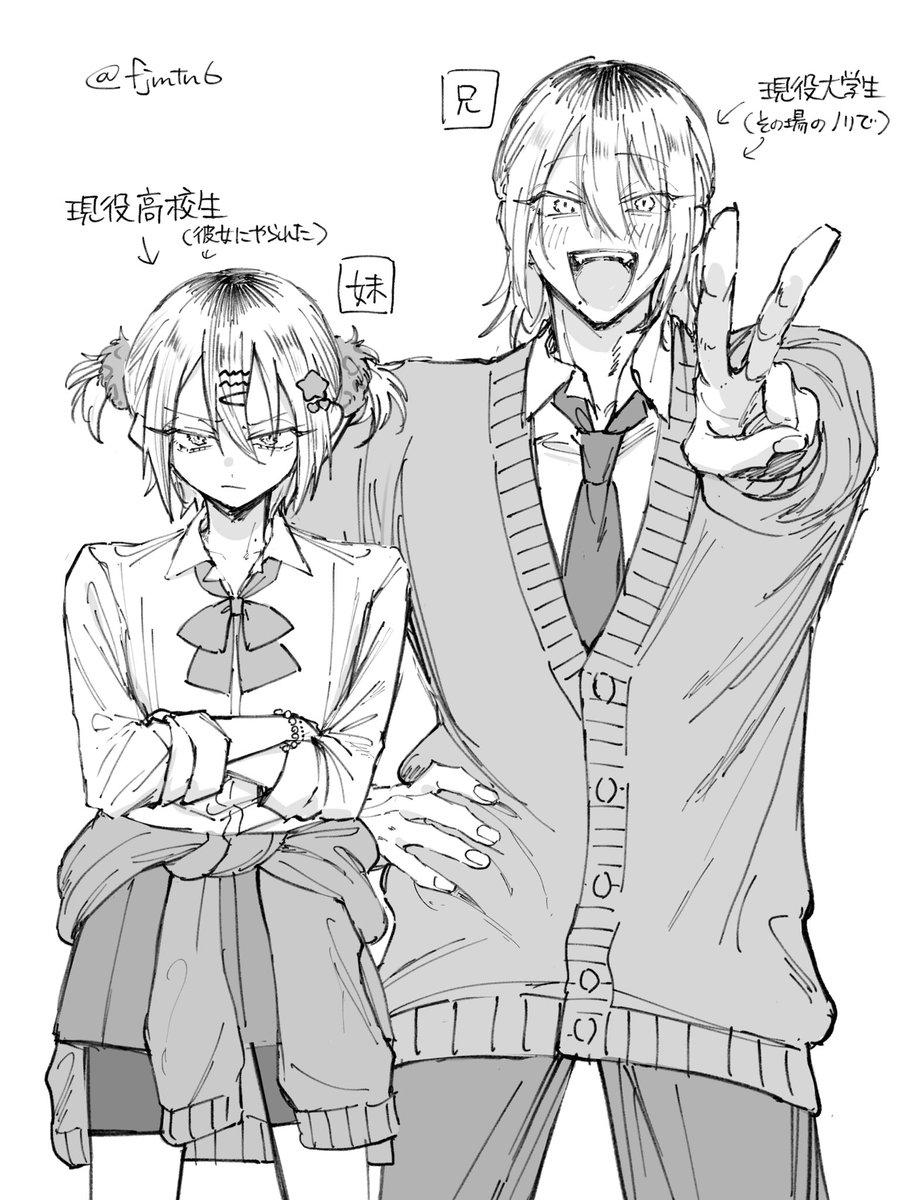 fjmtn6's tweet photo. 兄妹の絵まとめ https://t.co/ARV6nFBmUY