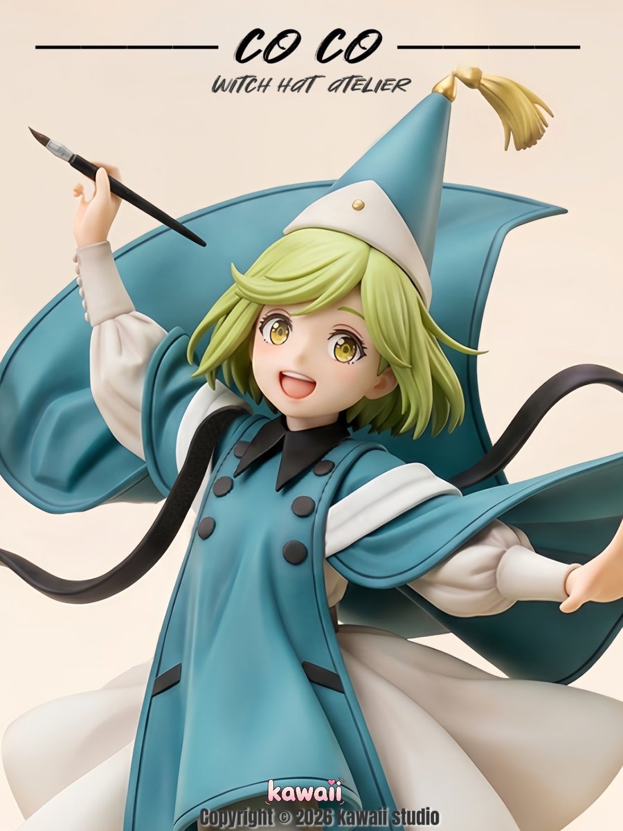 hamajippa's tweet photo. Kawaii Studio Coco 1/6

正式开定!
✨【kawaii studio】✨

“可可CoCo”
🌟Witch Hat Atelier/とんがり帽子のアトリエ🌟
【团队】：kawaii Studio
【属性】：全年龄
【作品】：可可CoCo
【尺寸】：1/6
【材质】：进口PU树脂
【定金】：600 RMB
【价格】：1388 RMB
【运输】：顺丰保价到付
【出货】：最晚2027年第1季度