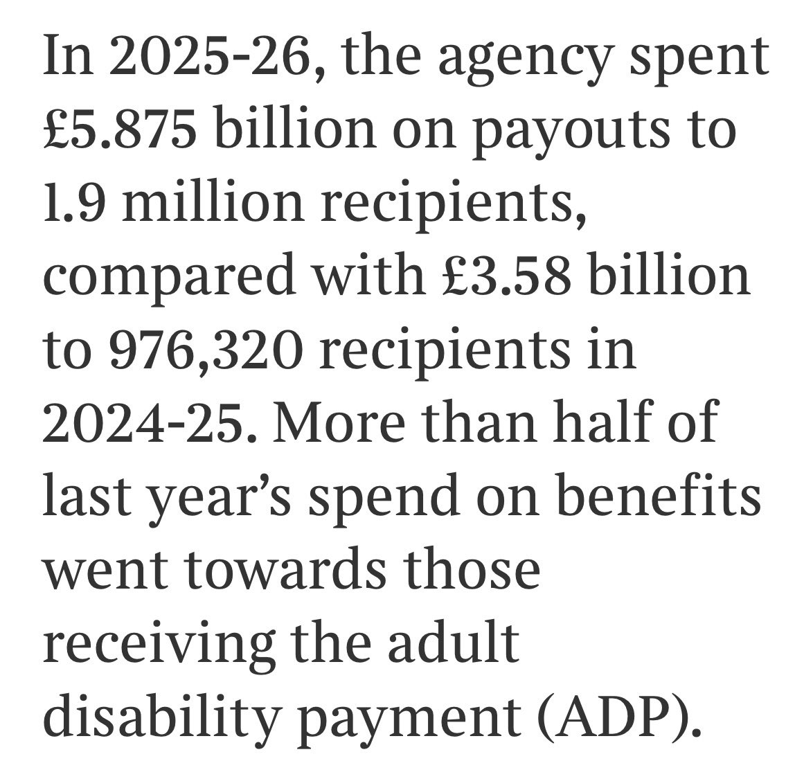 RussellFindlay1's tweet photo. New data showing benefits spending in Scotland is out of control.

Almost £6 BILLION paid to 1.9 million people (pop. 5.5 million).

The Scottish Conservatives have consistently warned the SNP's rampant welfare culture is unfair and unaffordable

From The Times👇 https://t.co/4TdBCc9Ul1