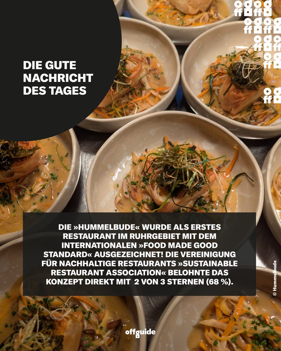 offguide's tweet photo. Das nachhaltigste Restaurant im Rurhgebiet ist in Essen zu Hause - herzlichen Glückwunsch an die Hummelbude 👏 🎉
#hummelbude #frohnhausen #essencity #offguide https://t.co/RvXLaJwWe0