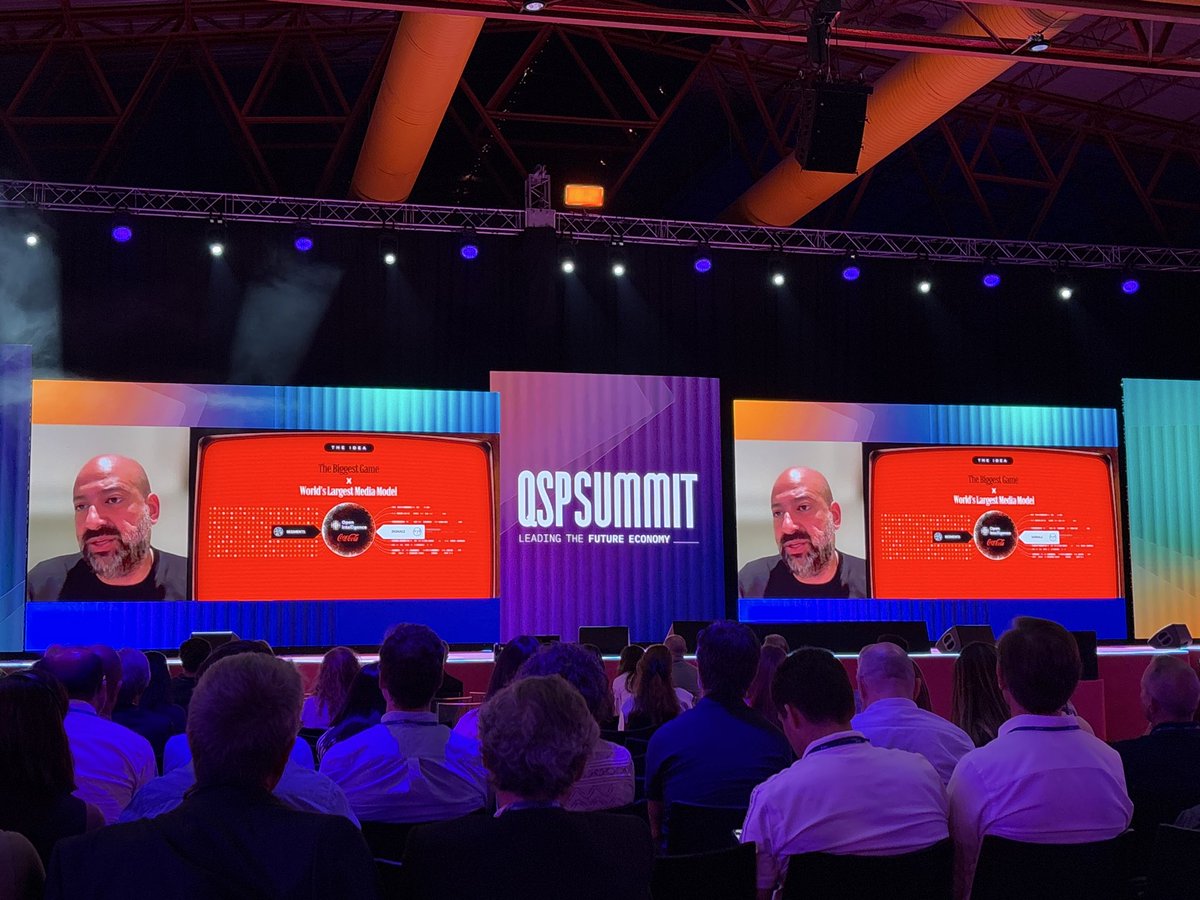 mkdirecto's tweet photo. Continuamos esta mañana de jueves en #QSPSUMMIT 🇵🇹
Escuchamos a Islam ElDessouky, Global VP Creative Strategy & Content de @CocaCola 🥤 https://t.co/aghFePbTRA