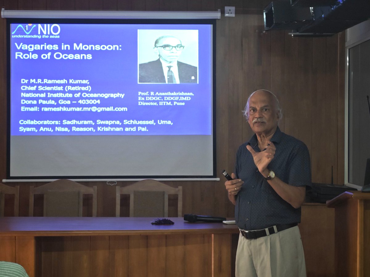 iccs_kerala's tweet photo. The Institute for Climate Change Studies (ICCS) successfully conducted a seminar on "Vagaries in Monsoon: Role of Oceans" on 02 July 2026 at the ICCS Seminar Hall. https://t.co/GnH98fN07h