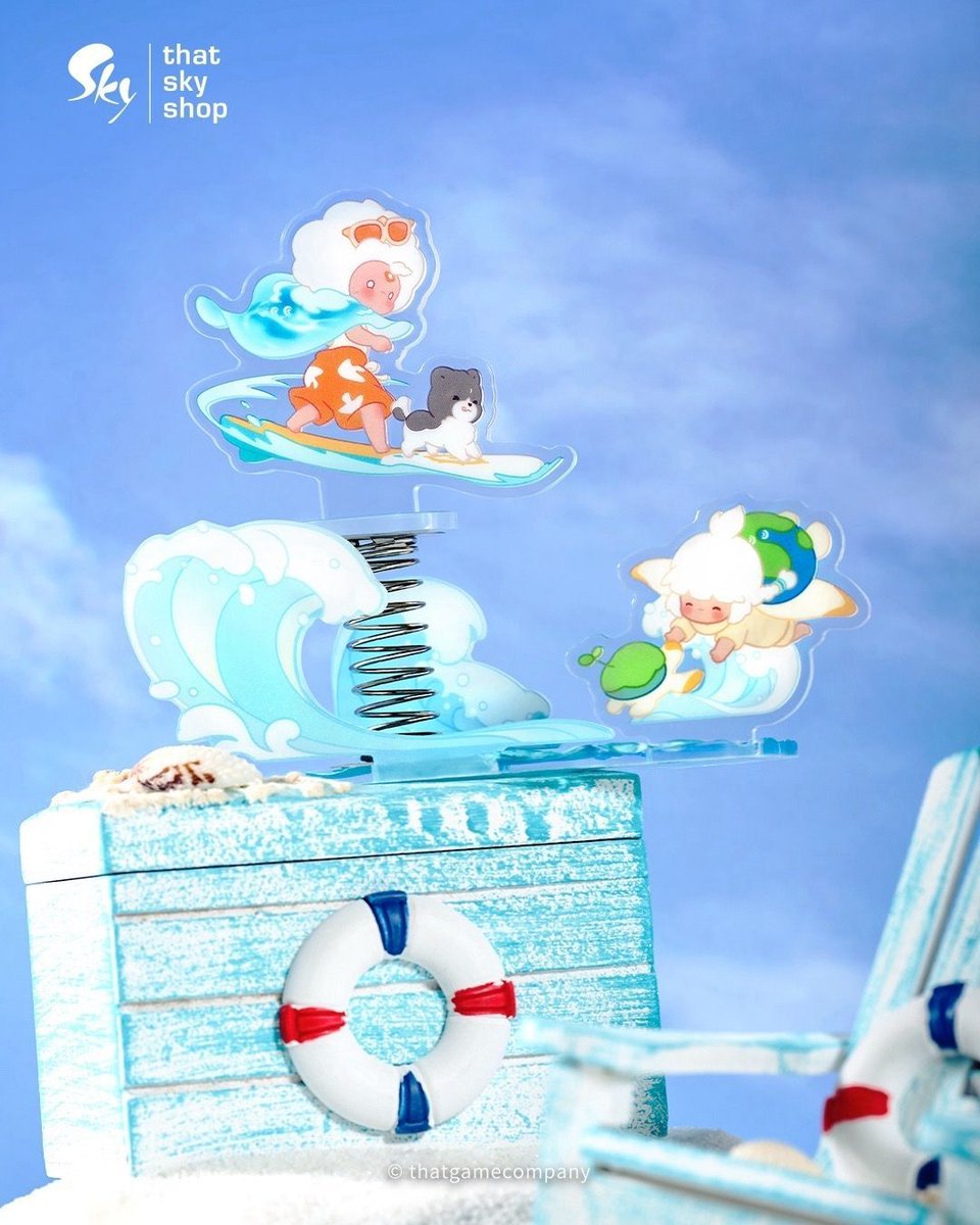 thatskyshopJP's tweet photo. 海の楽しみは無限！🌊
波と潮風を感じながら、ひと夏の冒険へ出かけよう✨

「アクリルスタンド - 波乗り」はこちらから➡️https://t.co/fRioL7BHB2
#thatskyshop https://t.co/CvgwmUwKHg