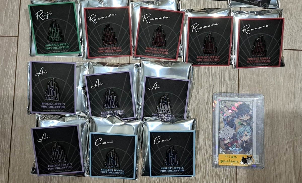 uuataame's tweet photo. 【交換譲渡】QUARTET NIGHT LIVE ENDLESS JEWELS うたプリ カルライ タブナイ カルナイ ピンズ

譲〉
千葉 ピンズ 玉座

求〉
交換⇨神戸 千葉 画像②
譲渡⇨700円/①+送料

◇嶺二 玉座はカルナイセット④のみ◇

郵送希望
検索からでもよろしくお願いいたします( *´꒳`* ) https://t.co/QkSyVxnQvU