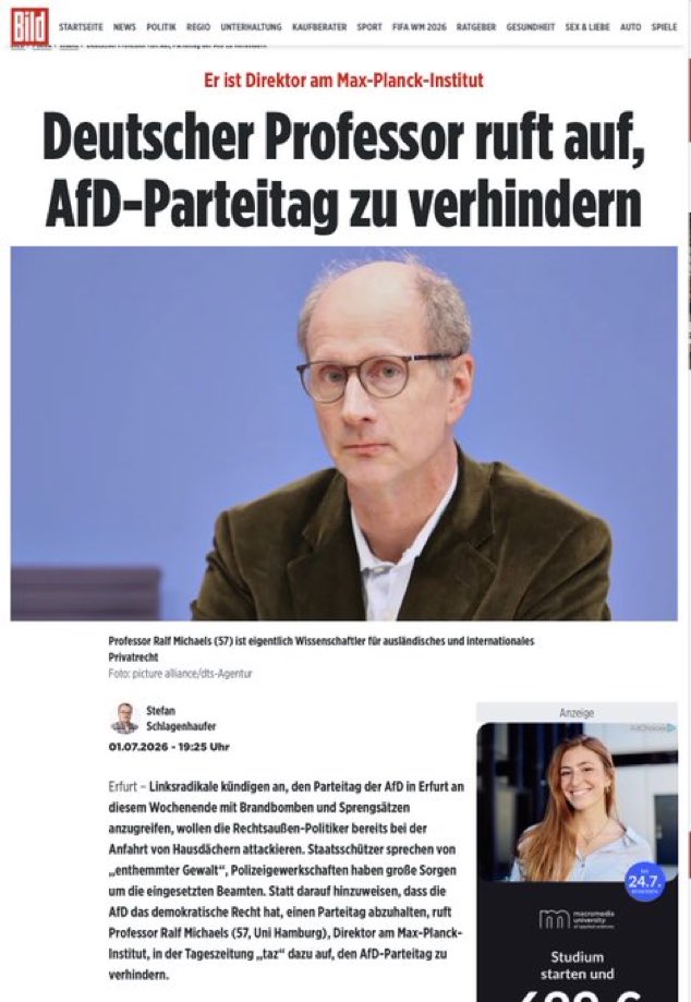 GtzFrmming's tweet photo. Wer als Beamter zu Gewalt und Verhinderung eines Parteitages aufruft, sollte aus dem Beamtenverhältnis entlassen werden. https://t.co/GhOdgWC9ZD