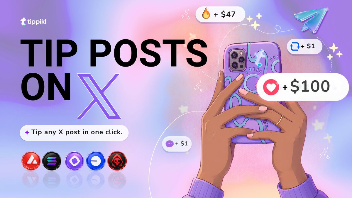 TippiklLabs's tweet photo. Your post has value. Now it can get tipped.

Tip any X post in one click with Tippikl. Which token are you tipping with first?