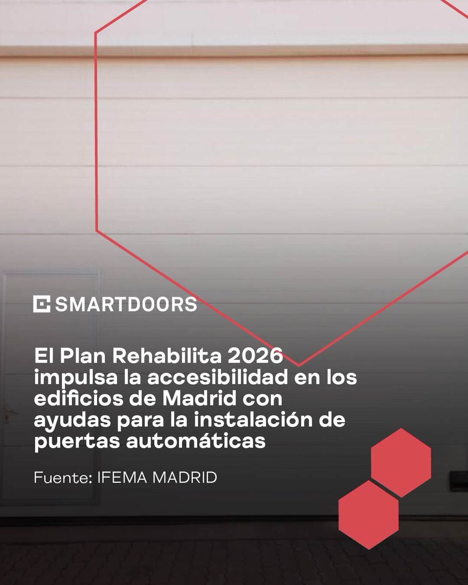 SmartDoors_'s tweet photo. ➡️ La convocatoria del Ayuntamiento de Madrid, dotada con 50 millones de euros, contempla ayudas para mejorar la accesibilidad en edificios existentes.

https://t.co/LiEQz1ddtd https://t.co/orGfulzCpa