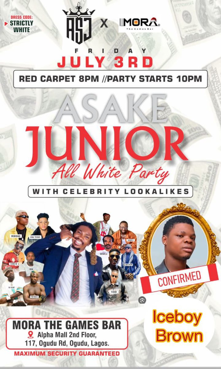 iceboybrown's tweet photo. Got Y’all at ASAKE JUNIOR BIRTHDAY PARTY TOMORROW @asakemusik @wizkidayo @AsakeJunior @Olamide https://t.co/3B7zAPmwb4