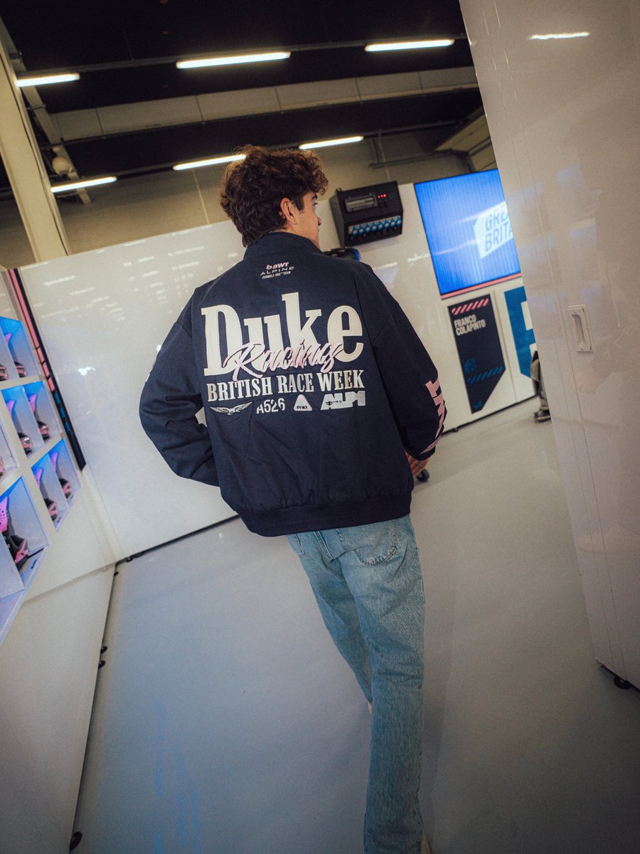 AlpineF1Team's tweet photo. Walking into Silverstone with a @DukeandDexter special #BritishGP inspired collection 🇬🇧 https://t.co/bK4fFNMl2V
