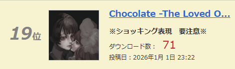 MonokuroSweets's tweet photo. 引用リポストの事情により未完成（まだアプデできてない）なのにランクインしてました

ありがとうございます

#フリーゲーム #ホラーゲーム https://t.co/twRFHrXyoi