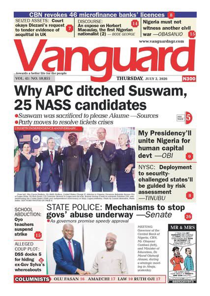RhythmBayelsa's tweet photo. Good morning Rhythm Nation. Here’re the printed happenings across Nigeria, today Thursday July 02, 2026 https://t.co/nNHMCLkPso