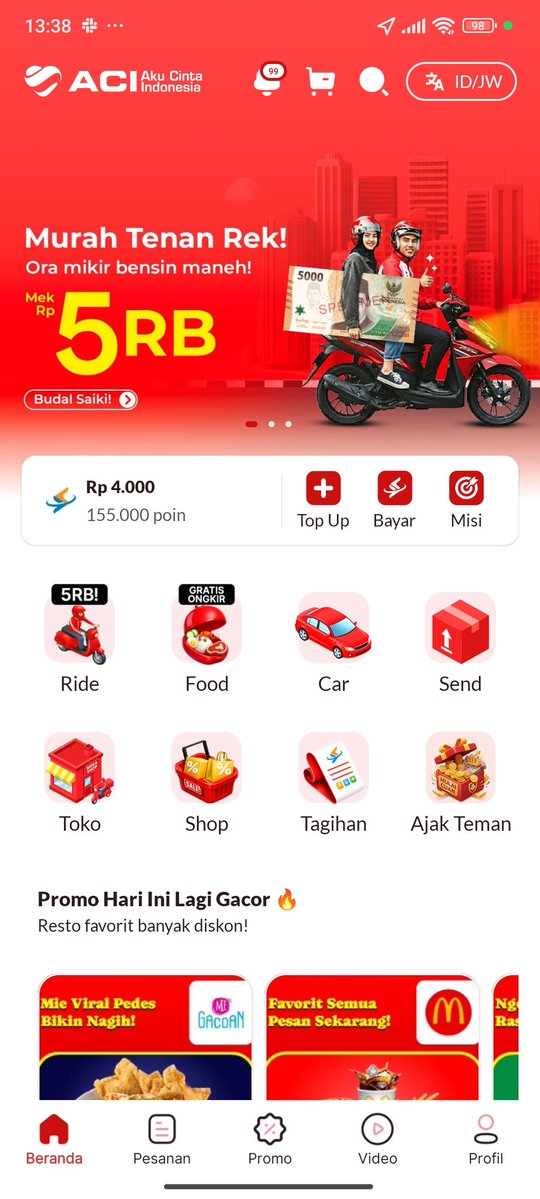 byebiU's tweet photo. Temen-temen surabaya yang biasanya pakai ojek/gojek/grab ada yang tauuu aplikasi ACI gak sihh? kenapa masih sepi woiiii, asli wong darjo iniii aplikasinya! 
mana kalau daftar dapet bonus poin 45.000 dan ada bonus tunai which is di apk ojok lain gaadaaa😭☝🏻
https://t.co/YG2ju11FnE https://t.co/jVFTRH8H3t