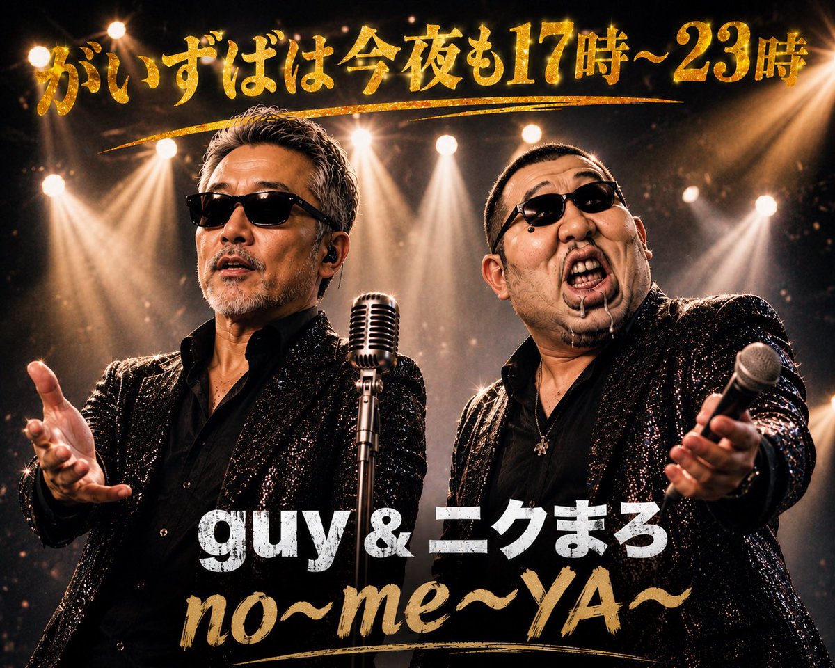 nichiyoume88tat's tweet photo. 木曜　がいずば！
17時〜23時

BBA、ニクまろ https://t.co/CsOJ5a6dS9