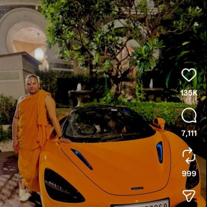 notahotpotato's tweet photo. the monk who bought a Ferrari https://t.co/k6wslovDoK