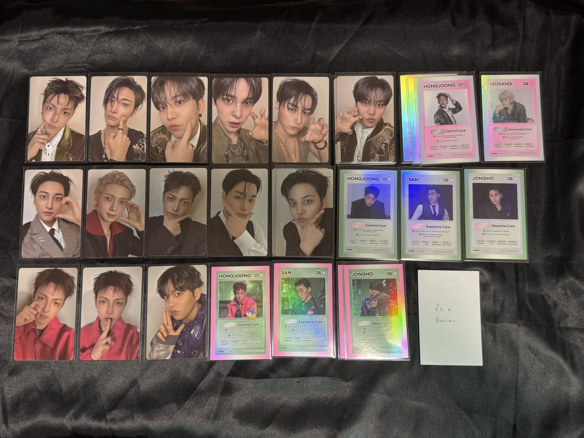 Gvv_o_'s tweet photo. ATEEZ アルバム golden hour Part.5 封入 トレカ ポスカ 交換

求￤画像3枚目トレカ/💖>👑
ポスカ/Dverヨサン
譲￤ホンジュン・ソンファ・ユノ・ヨサン・サン・ジョンホ

✧郵送交換>8/5.6ペンミ手渡し
✧同異種可
✧同日発送希望
✧リプ､DM お願いいたします🌟 https://t.co/ootH49sn0C