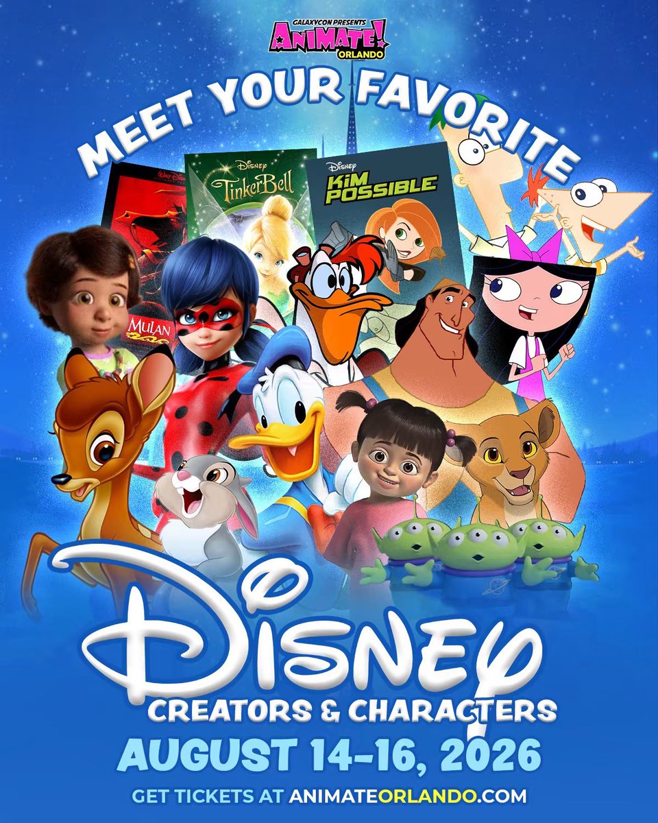 observantview's tweet photo. ✨ So many Disney pals! Looking forward to seeing everyone at Animate!Orlando! August 14, 15 &amp; 16! Hope to see you there! 
#Disney #animation #history https://t.co/MwBmvAjkq4