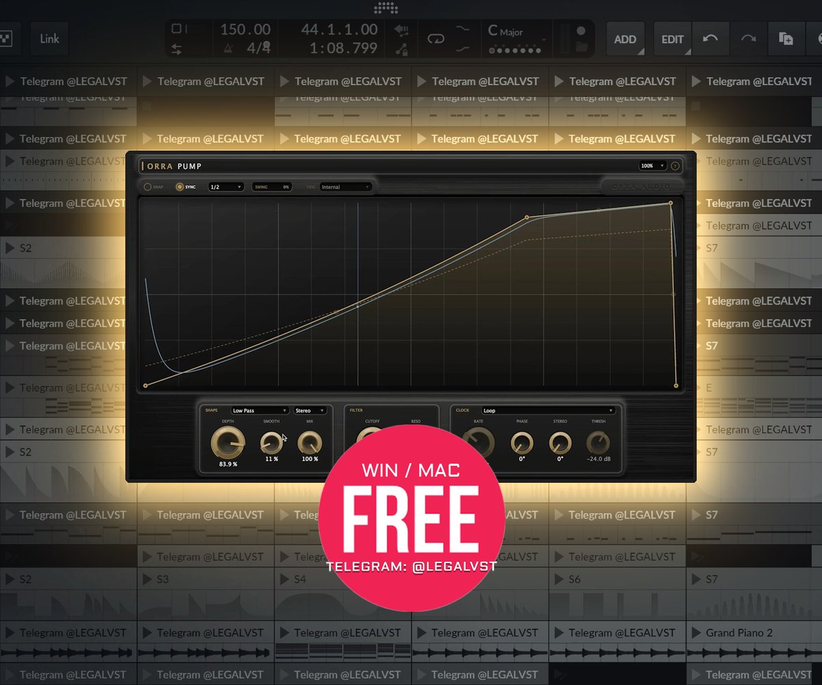 LEGAL_VST's tweet photo. Orra Pump by Orra Audio ποΈ
Tempo-synced mod filter w/ drawable curves
π» Mac/Win (VST3/AU/AAX)
π FREE https://t.co/Vmwl64KuID
More freeware π https://t.co/okUqkdbah2
#freeplugin #modulation #filterplugin #temposync #orraaudio #zerolatency #drawable #audioplugin https://t.co/PXcVt4PRnp