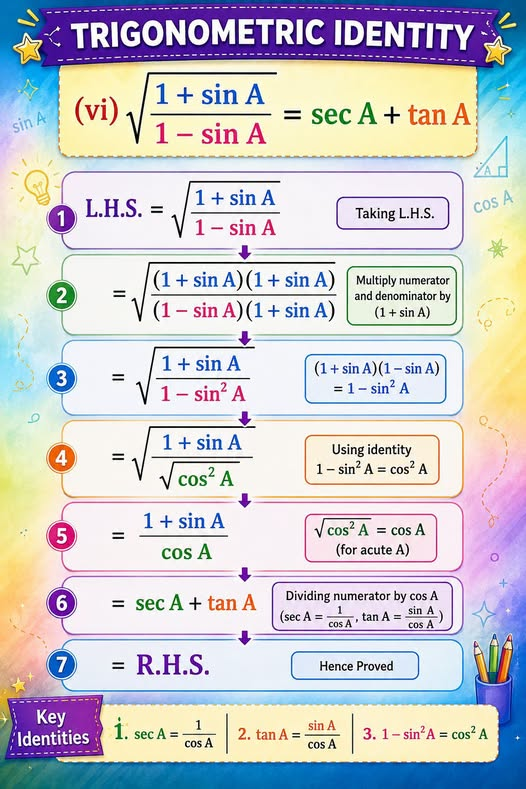 XMathTricks's tweet photo. Trigonometry identity https://t.co/3pAW7mSsRG