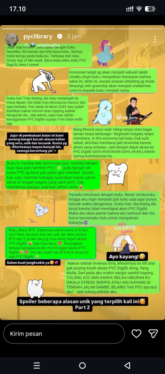 azznvr's tweet photo. @tcabun Dari Story Instagramnya PYC Digilib sih gini kak. https://t.co/txttdmKLHi