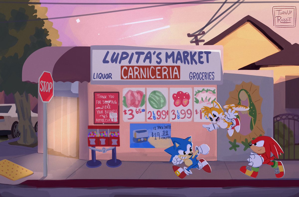 TurnUpRabbit's tweet photo. Sonic, Tails, and Knuckles on a Saturday evening 
#sonictheheghehog #sonic #sega #fanart https://t.co/lRerXu5ygL