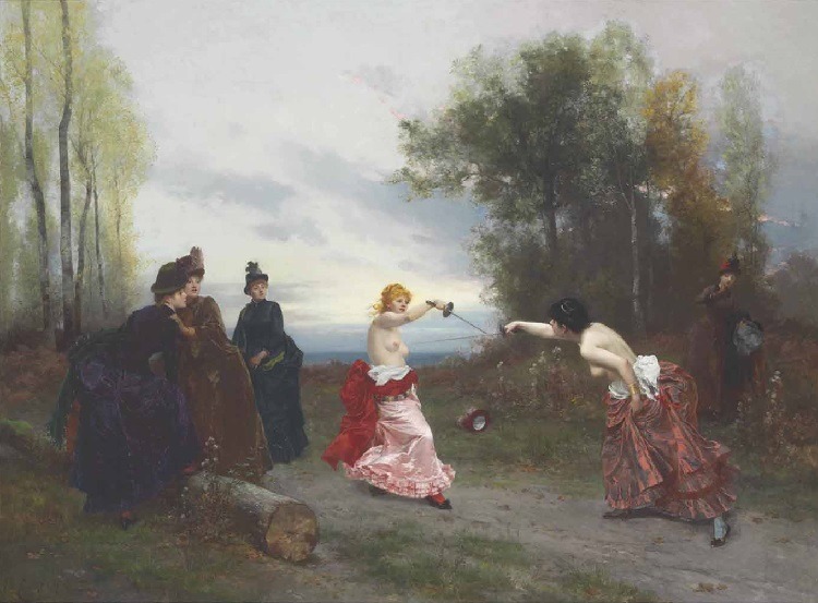 ArtorOtherThing's tweet photo. The Duel and The Reconciliation, 1884 by Émile-Antoine Bayard (French, 1837–1891) https://t.co/NPvdFNnpDb