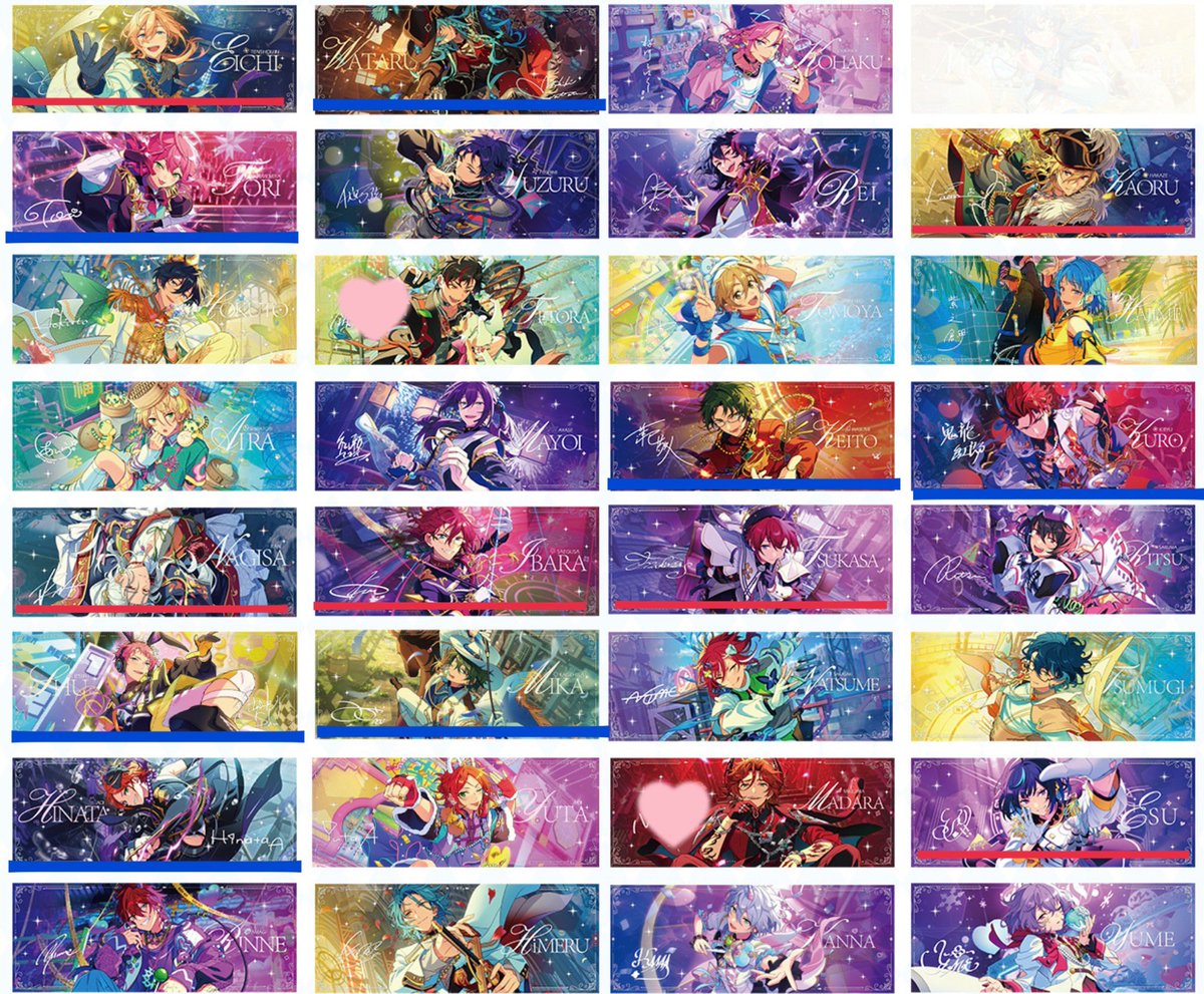 tori_gomo's tweet photo. 【交換/譲渡】
あんスタ 中国 盛彩ホロチケ 5box(+ガチャ予定)

譲)画像のもの

求)斑>>鉄虎、(🟦のみ)かかった金額+送料

個人輸入、交換譲渡ともに1点〜◎
🟥斑との交換のみ
鉄虎は斑と同数まで
譲渡額が2000円〜の場合のみ半額程度の前払い希望
お気軽にお声掛けください https://t.co/qjnuHEEG3q