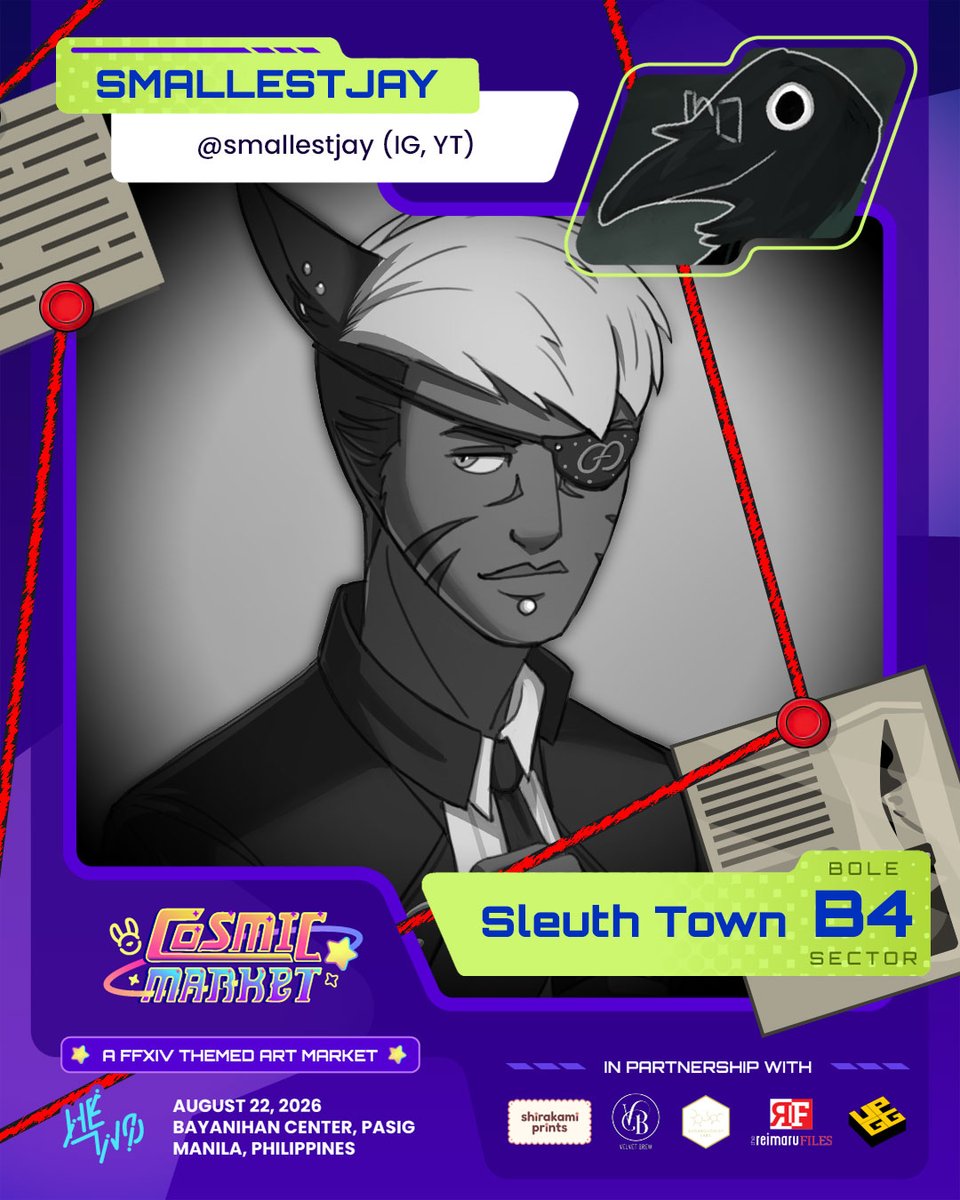 helloworldxivph's tweet photo. A hot-blooded adventurer, T'aashkii (@SmallestJay) has been hired by all sorts to uncover treasures and mysteries down to the deepest reaches of the star. See what he's discovered over at #CoMetMNL2026 https://t.co/swzwPSIxXd