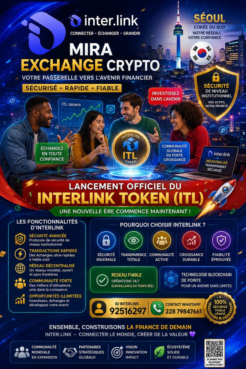 DigitalFor77605's tweet photo. Bon mois de juillet les mineurs InterLink ⛏️ 
MIRA Exchange est là. ITL est lancé officiellement. 
On a cru, on a miné, maintenant on récolte. 
Ne lâche rien. Le meilleur reste à venir 🚀 
#InterLink #ITLG #ITL https://t.co/4SbhAON89K