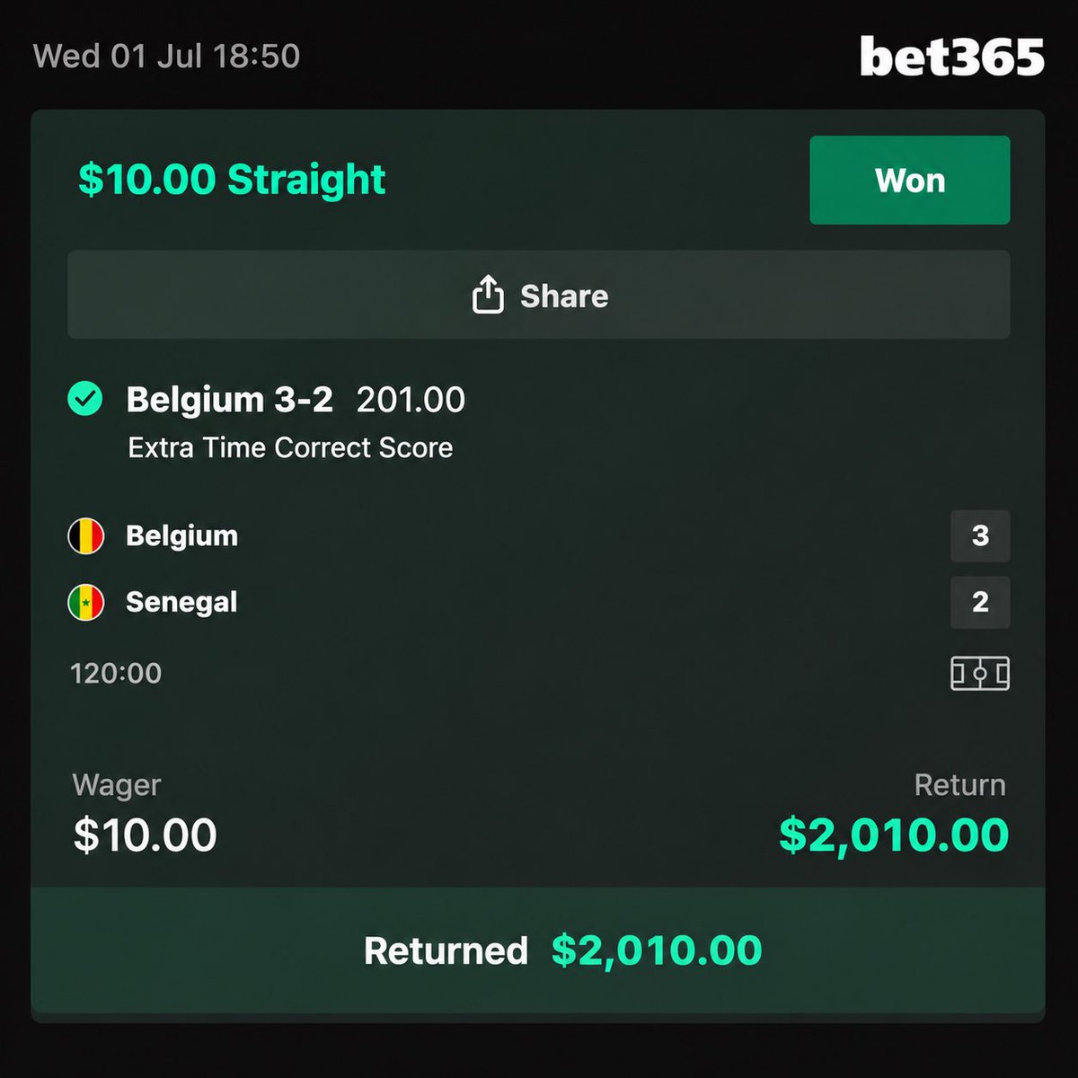 GasparLeonardo's tweet photo. @DrkNemesis_ @bet365 @bet365help Minha deu Green, ve  com a bet 365. https://t.co/qAeX3th8n8