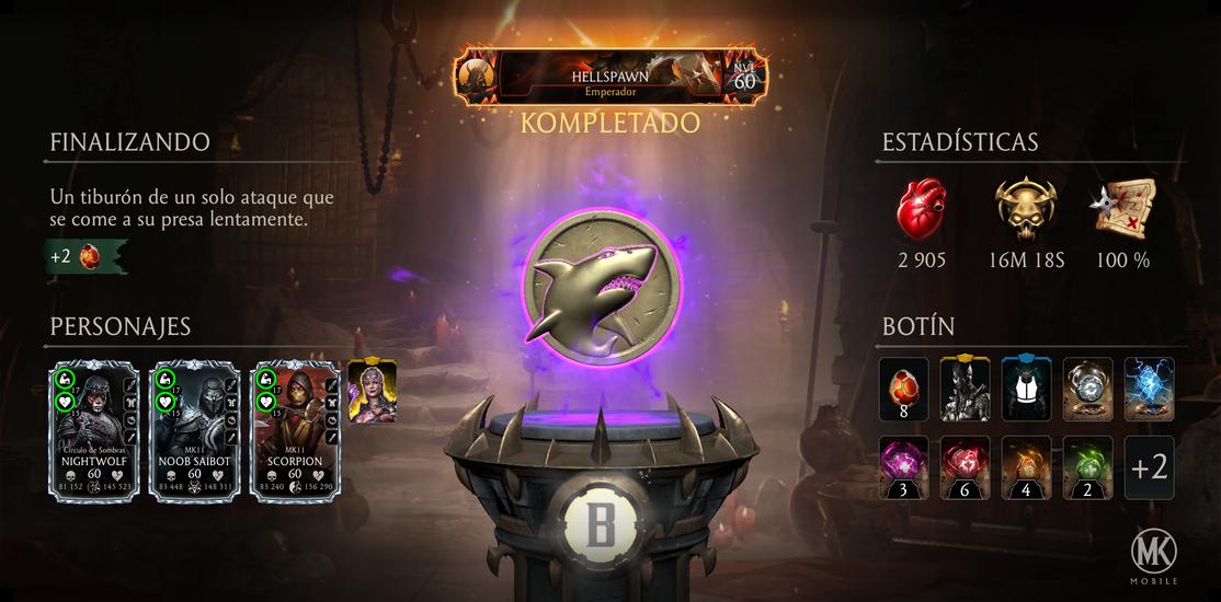 HellSpawnMK's tweet photo. ¡Acabo de completar un recorrido de la Kripta en Mortal Kombat Móvil! Mira mis estadísticas. https://t.co/kte157fQhn