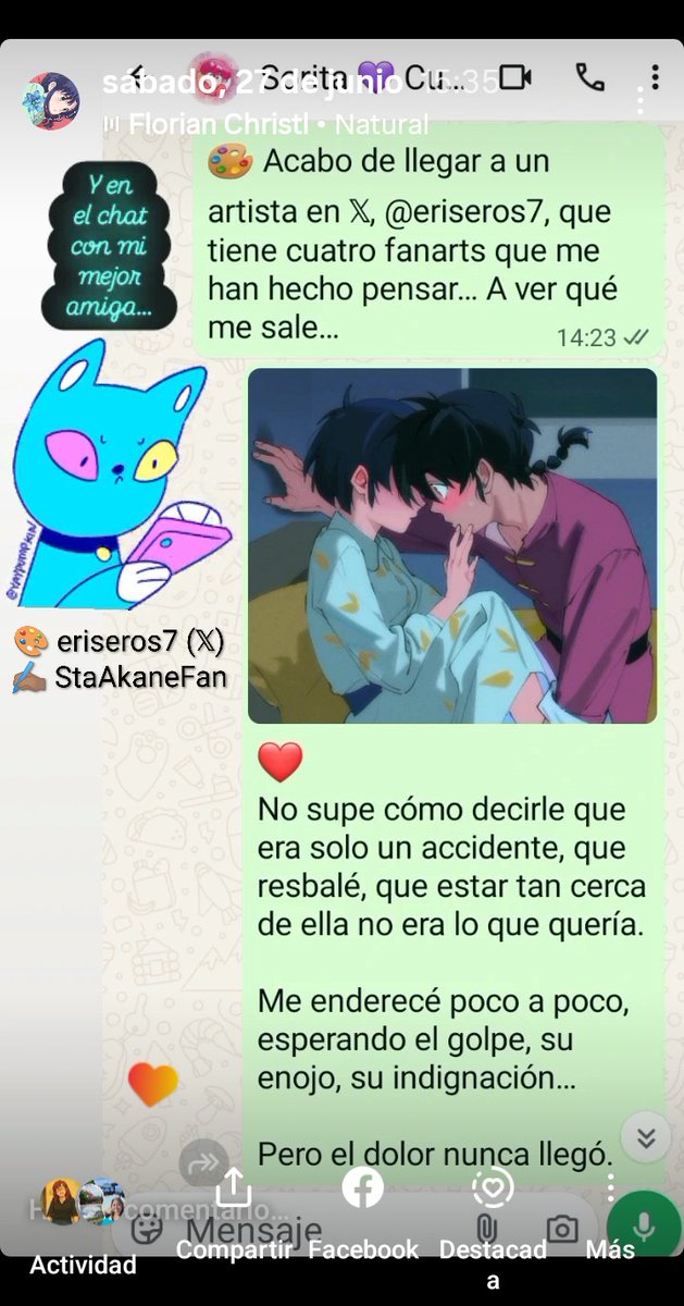StaAkaneFan's tweet photo. 👀❕ Hay quienes solo nos quedamos en «drama» y «Akane 🪦»…
😳❔🥺😶‍🌫️

🧚🏾‍♀️Inspirada en:
🎨 @eriseros7
❤️ #Ranma
💙 #Akane

✍🏽 #FanartFic
💌 #ChatBFF
💔 #TragicEnding

1/2 ⏭️ https://t.co/uTAOyw4xtC
