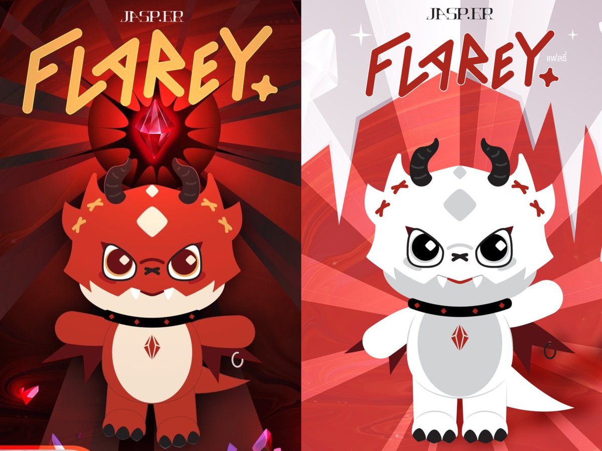 kyomiiang's tweet photo. apparently there’s a red dragon lgd gaming mascot in china so that’s probably why they decided to change flarey’s colour 🥹

#JASPER #FLAREY
#JoongArchen #aou_tnbknr
#Santapp #ppnaravit https://t.co/6ee046awsl
