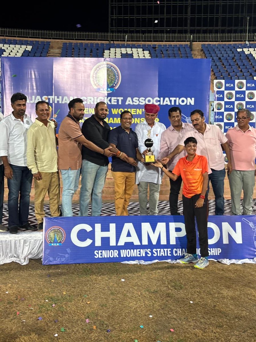 CricketRaj's tweet photo. Senior women state champion SIKAR 🏆.This victory is a testament to the unwavering dedication, resilience and brilliance of our champions. 🏏🏆
.
.
.
#srwomenstatechampion #sikar #rca #champions #winners https://t.co/EHiD4TevyD
