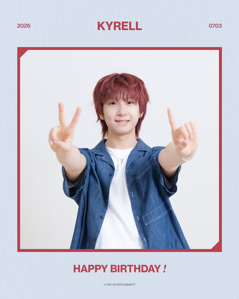 FNC_ENT's tweet photo. [#2026HBD] 오늘, 7월 3일은 앰퍼샌드원 (AMPERS&amp;ONE) 카이렐의 생일입니다.
카이렐의 생일을 축하해주세요 :-)

Today JULY 3rd is AMPERS&amp;ONE KYRELL's Birthday.
Happy Birthday!! :-)

#앰퍼샌드원 #AMPERSANDONE #카이렐 #KYRELL #Happy_KYRELL_Day @_AMPERSANDONE_ https://t.co/vTaWGiH8Fs
