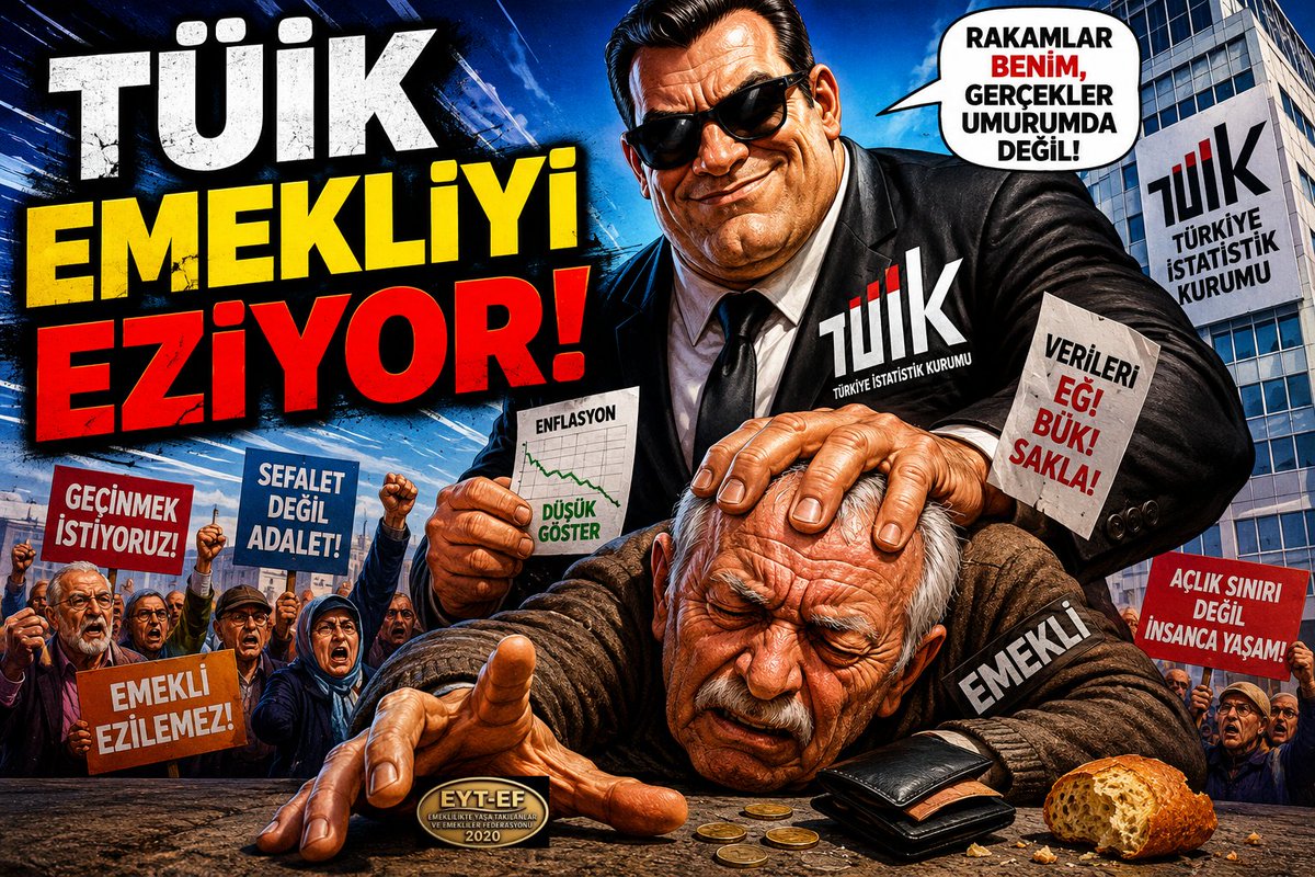 EYT_galacticos's tweet photo. EMEKLİ
👇
#TüikEmekliyiEziyor

İtirazımız sadece bir kuruma değil;
Emeği görünmez kılan anlayışadır.

Yılların emektarları #tüik üzerinden eziliyor.

#Emekli nin yaşam hakkı;
Hiçbir hesap cetveline sığmayacak kadar değerlidir.

#5000KısmiYıllardırEziliyor
@RTErdogan
@isikhanvedat https://t.co/G3nCLITofz