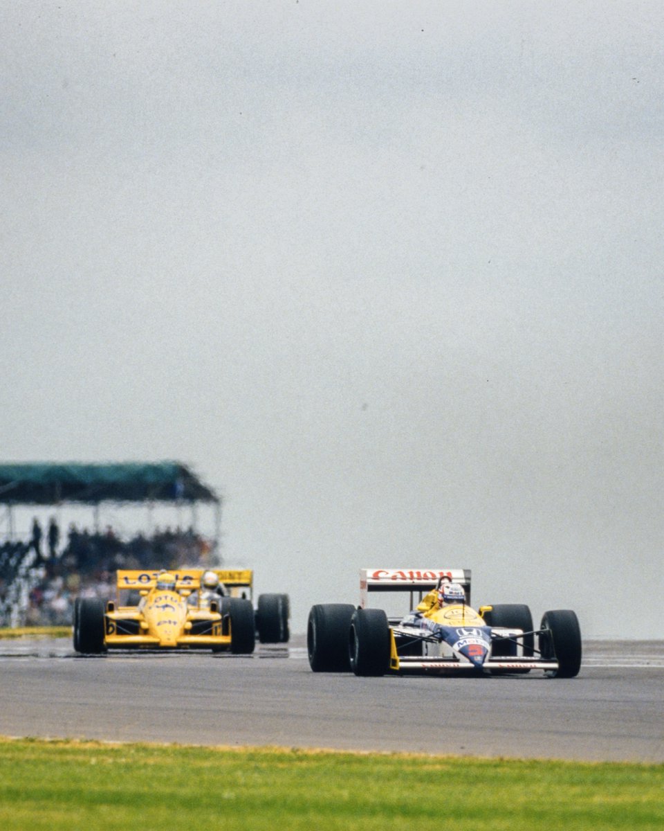 HondaRacingF1's tweet photo. 1987. A Honda podium lock-out 🏆

The British Grand Prix in '87 was a remarkable one for Honda. From the winner to fourth, all positions were powered by the Japanese marque, via two different teams. https://t.co/2jFHzrioaN