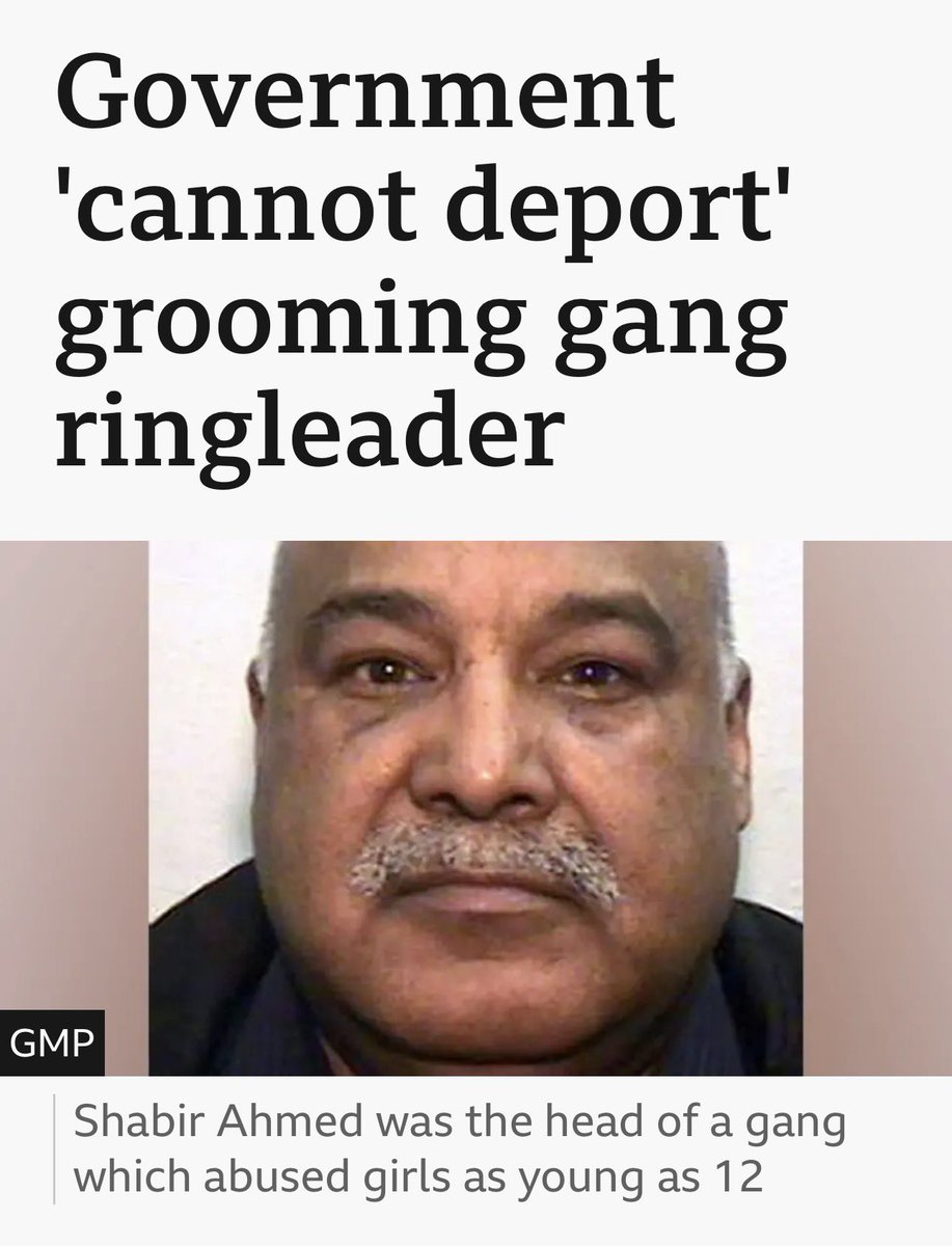 JeanHatchet's tweet photo. We can see the politicians blustering about Shabir “Daddy” Ahmed being deported - even the hypocrite  @andyburnham - but we also know they are playing party politics with each other and on their own behalf. 

I hope the media follow this child rapist relentlessly from his point of release. Expose who he is meeting with, who gives him a hero’s welcome, who gives him a home. Those people are complicit and when the public finally shame the government from words to action - that everyone who smiled fondly at his return is on the plane being deported with him.