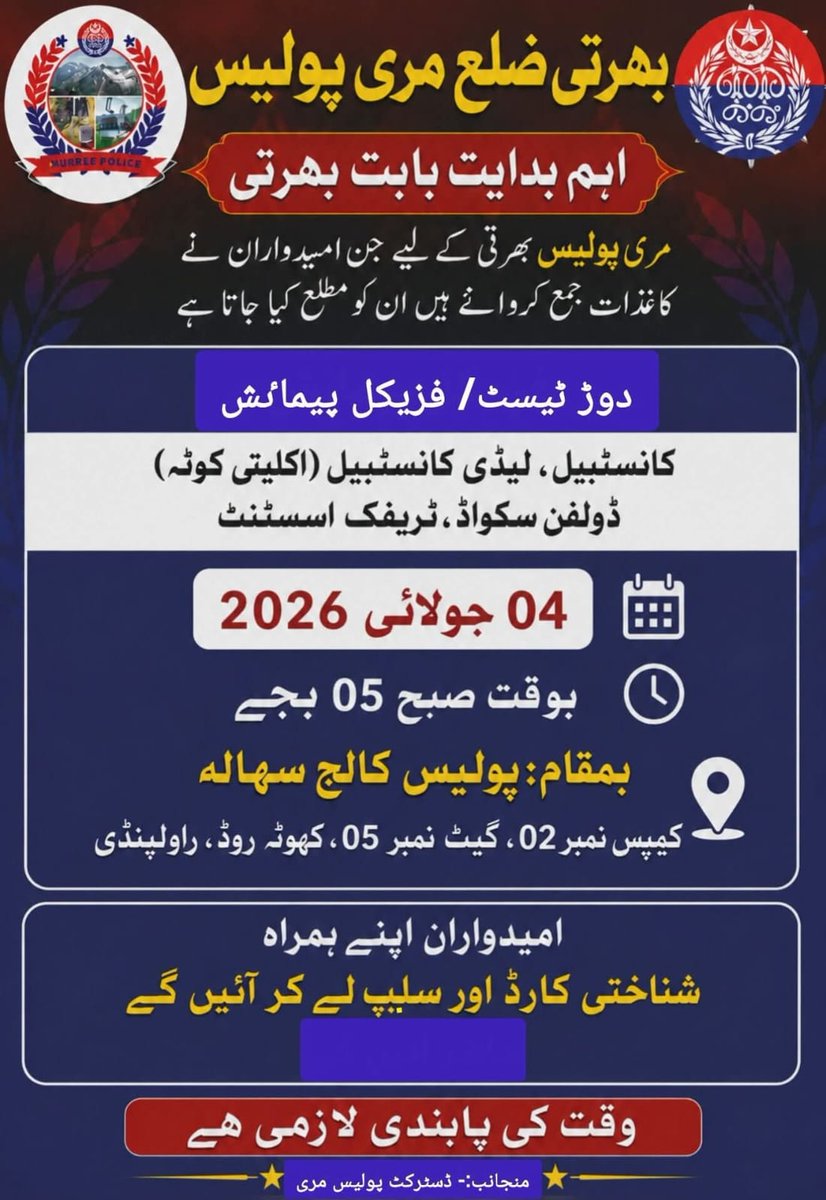District Police Murree tweet media