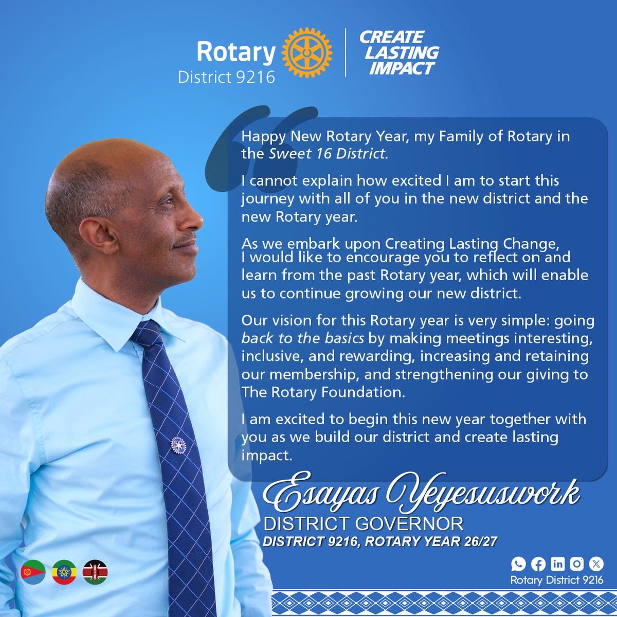 RotaryD9216's tweet photo. Rotary is people of action and it’s not just what we do, it’s the change that lasts. Join our District Governor to create lasting impact in the Rotary year 2026/27. https://t.co/d0F6eY5e35