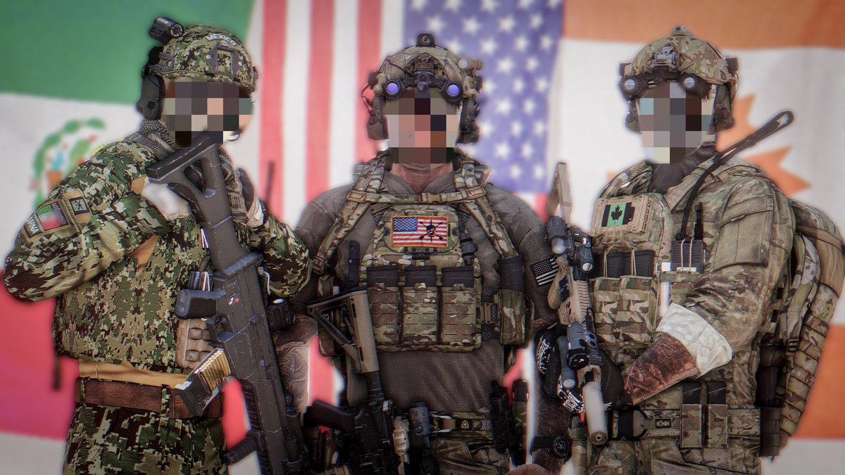 DaggerViperZero's tweet photo. North American Warriors
Canada - CSOR 🇨🇦
USA - CAG 🇺🇸
Mexico - FEC 🇲🇽
#arma3 #arma3photography #armaphotography #mexico #usa #Canadá #armaplatform #armarefoger #sof #military #arma3milsim https://t.co/ic1GIKT7Gg